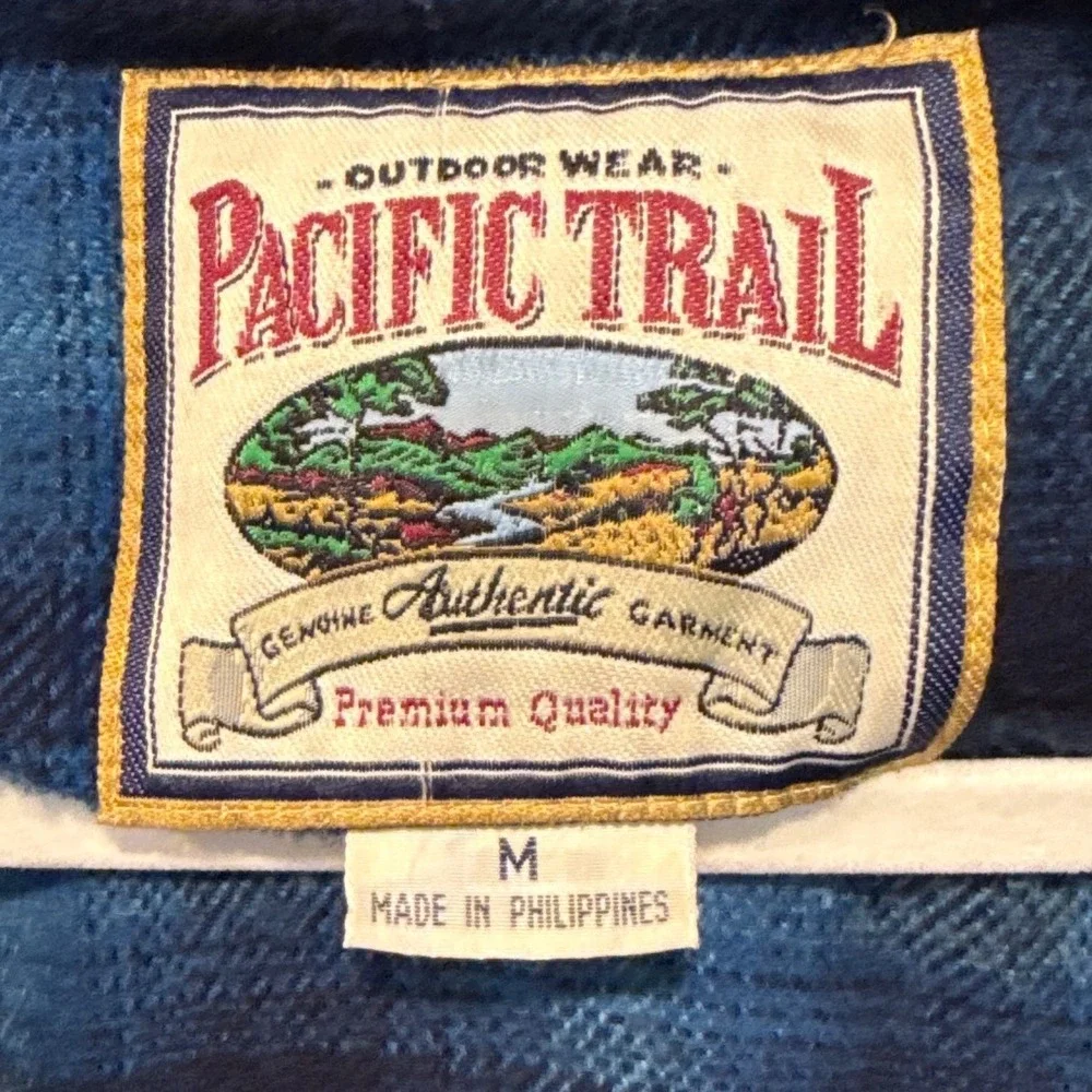 Vintage 90s Pacific Trail Women's Trench Jacket Coat Teal‎ Size M Fleece Lined